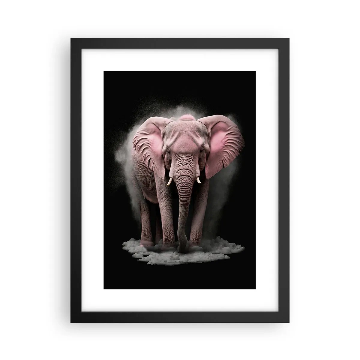 Plakát v černém rámu - Nemysli na růžového slona! - 30x40 cm