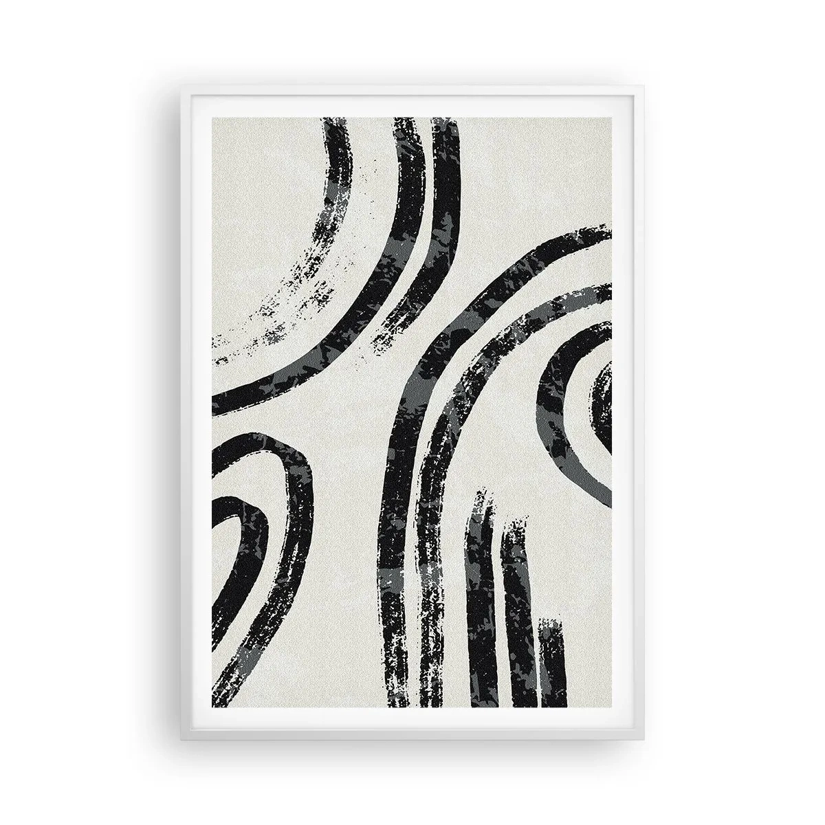 Plakát v bílém rámu - Napůl zastavený - 70x100 cm