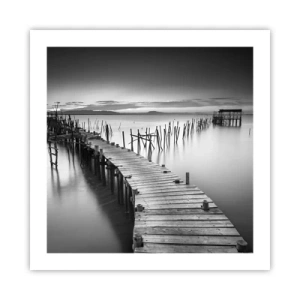 Plakát - Klid zapomenutého břehu - 50x50 cm