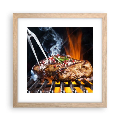 Plakát v rámu světlý dub - Šťavnaté a voňavé - 30x30 cm