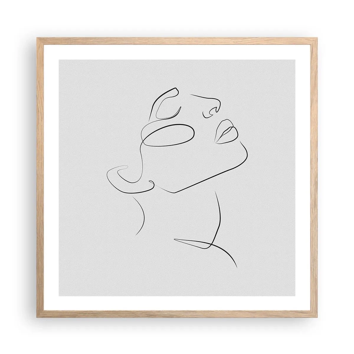 Plakát v rámu světlý dub - Meandry snu - 60x60 cm