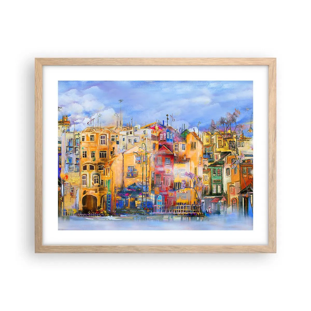 Plakát v rámu světlý dub - Jsme spolu - 50x40 cm