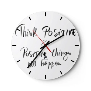 Nástěnné hodiny - Jak žít? - 40x40 cm