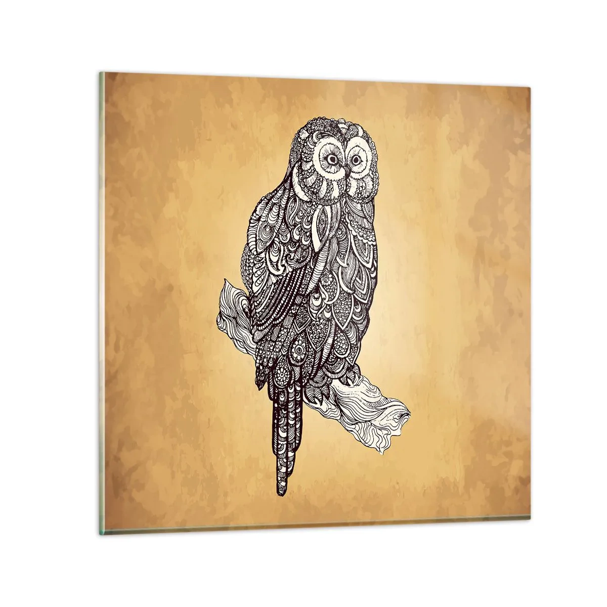 Obraz na skle - Mistrovské ornamenty moudrosti - 50x50 cm