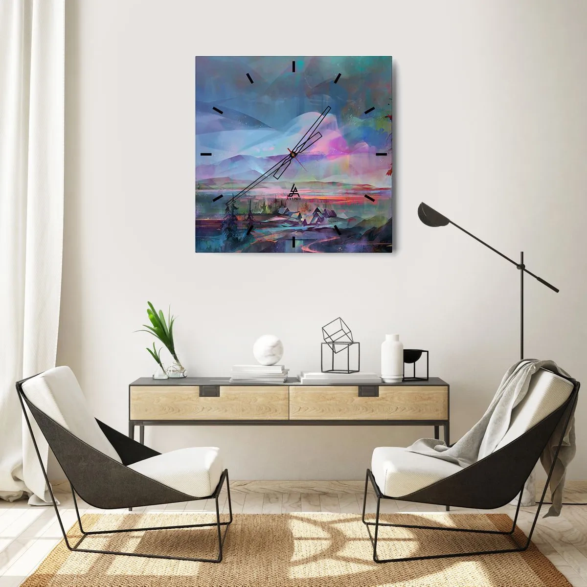 Nástěnné hodiny - Pod přátelským nebem - 30x30 cm