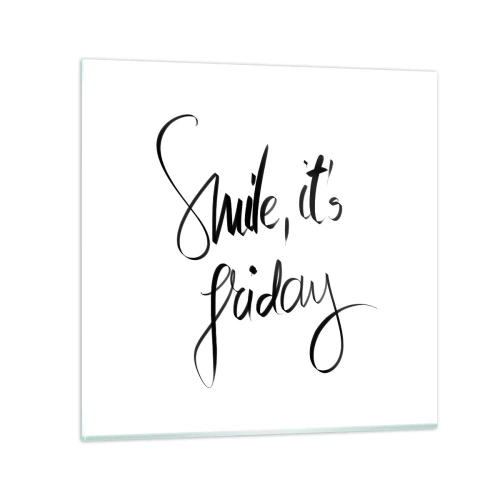 Obraz na skle - Opravdová radost - 30x30 cm