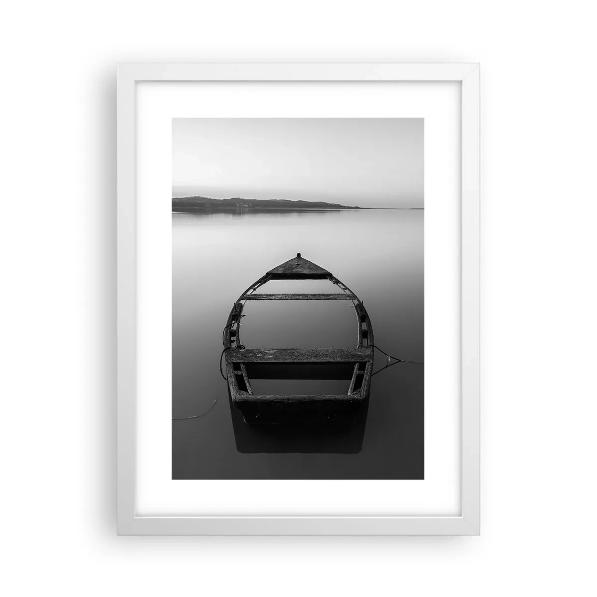 Plakát v bílém rámu - Stesk a melancholie - 30x40 cm