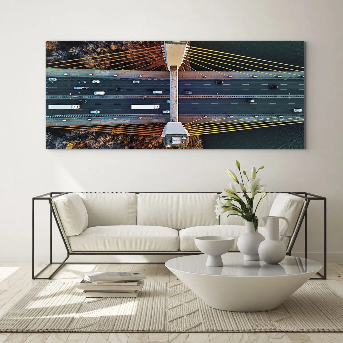 Obraz na skle - Za vodami, za lesy - 120x50 cm