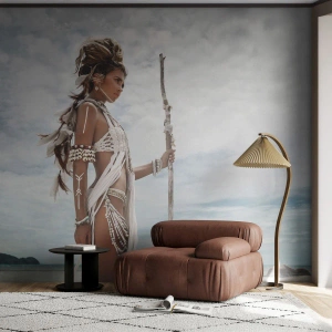 Fototapeta Standard Eco - Královna tropů - Žena, Etnické šaty, Kmen - 200x140 cm