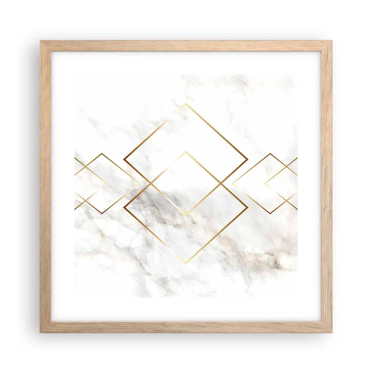 Plakát v rámu světlý dub - Pohled na nekonečno - 40x40 cm