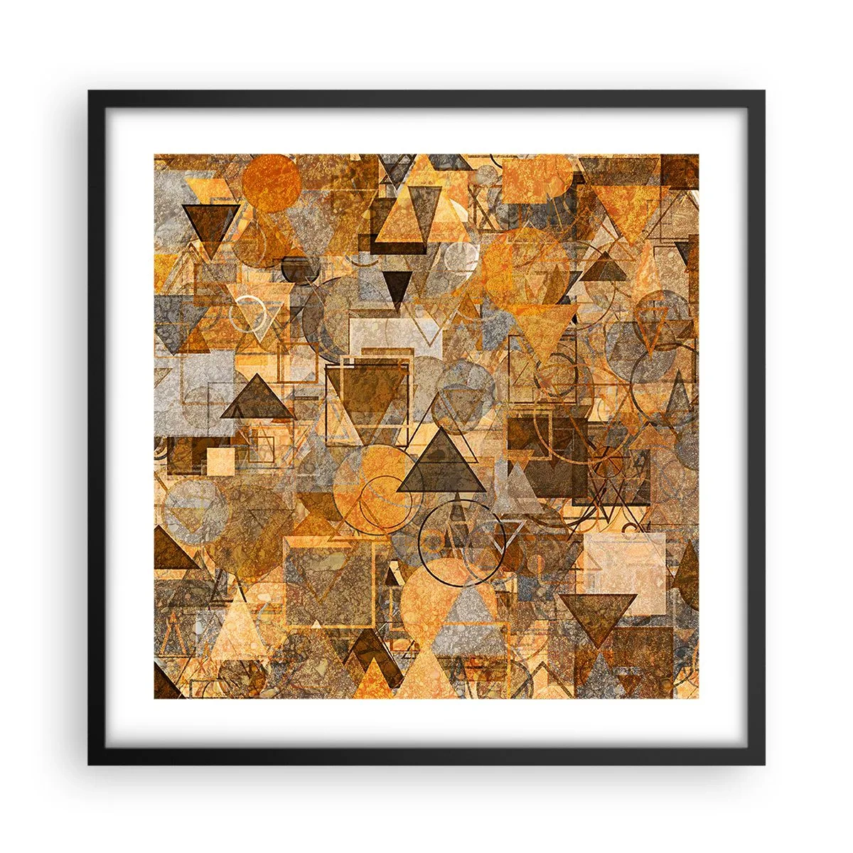 Plakát v černém rámu - Svět zachycený v podobě - 50x50 cm