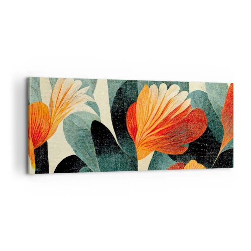 Obraz na plátně - Tropické horko a chlad zeleně - 100x40 cm