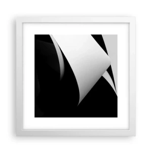 Plakát v bílém rámu - Světlo z hlubin stínu - 30x30 cm