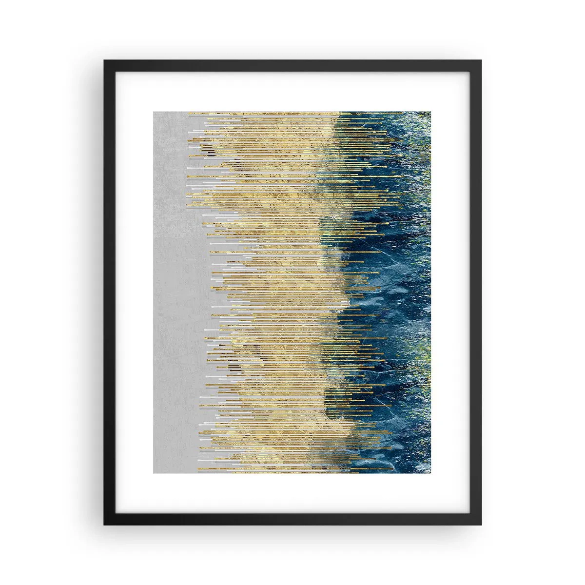 Plakát v černém rámu - Zlacená hranice - 40x50 cm