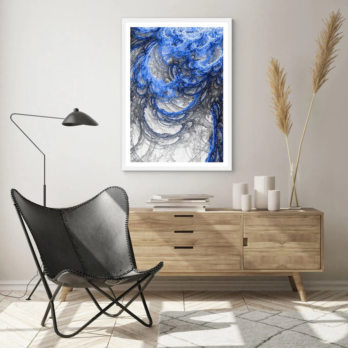 Plakát v bílém rámu - Zrod vlny - 30x40 cm