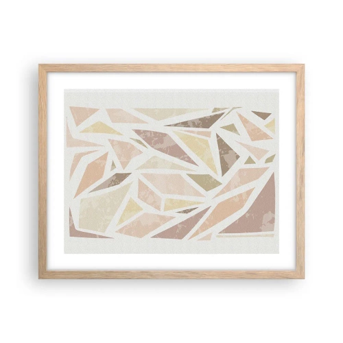 Plakát v rámu světlý dub - Kompozice: vitráž - 50x40 cm