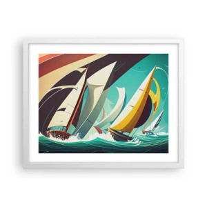 Plakát v bílém rámu - Jak vycházet s živly - 50x40 cm