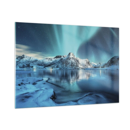 Obraz na skle - Noc plná světla - 100x70 cm