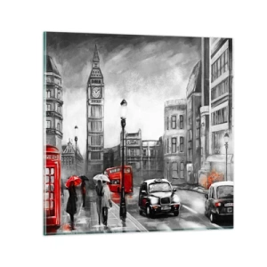 Obraz na skle - Vůbec ne šedé město - 50x50 cm