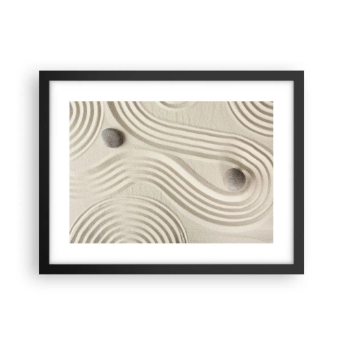 Plakát v černém rámu - Dotek tepla - 40x30 cm