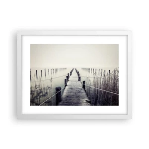Plakát v bílém rámu - Ponoř se do klidu - 40x30 cm