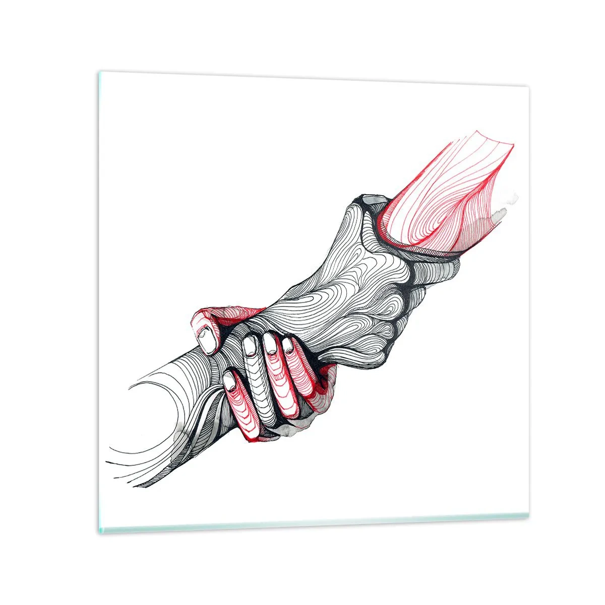 Obraz na skle - Jste v dobrých rukou - 50x50 cm