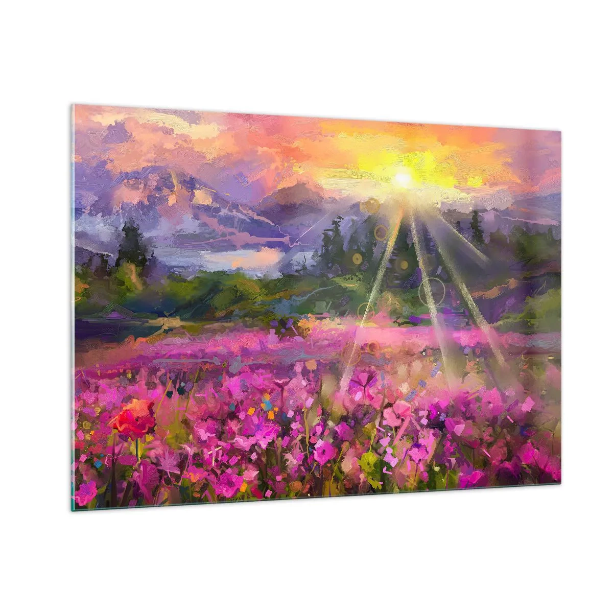 Obraz na skle - V údolí v péči slunce - 100x70 cm