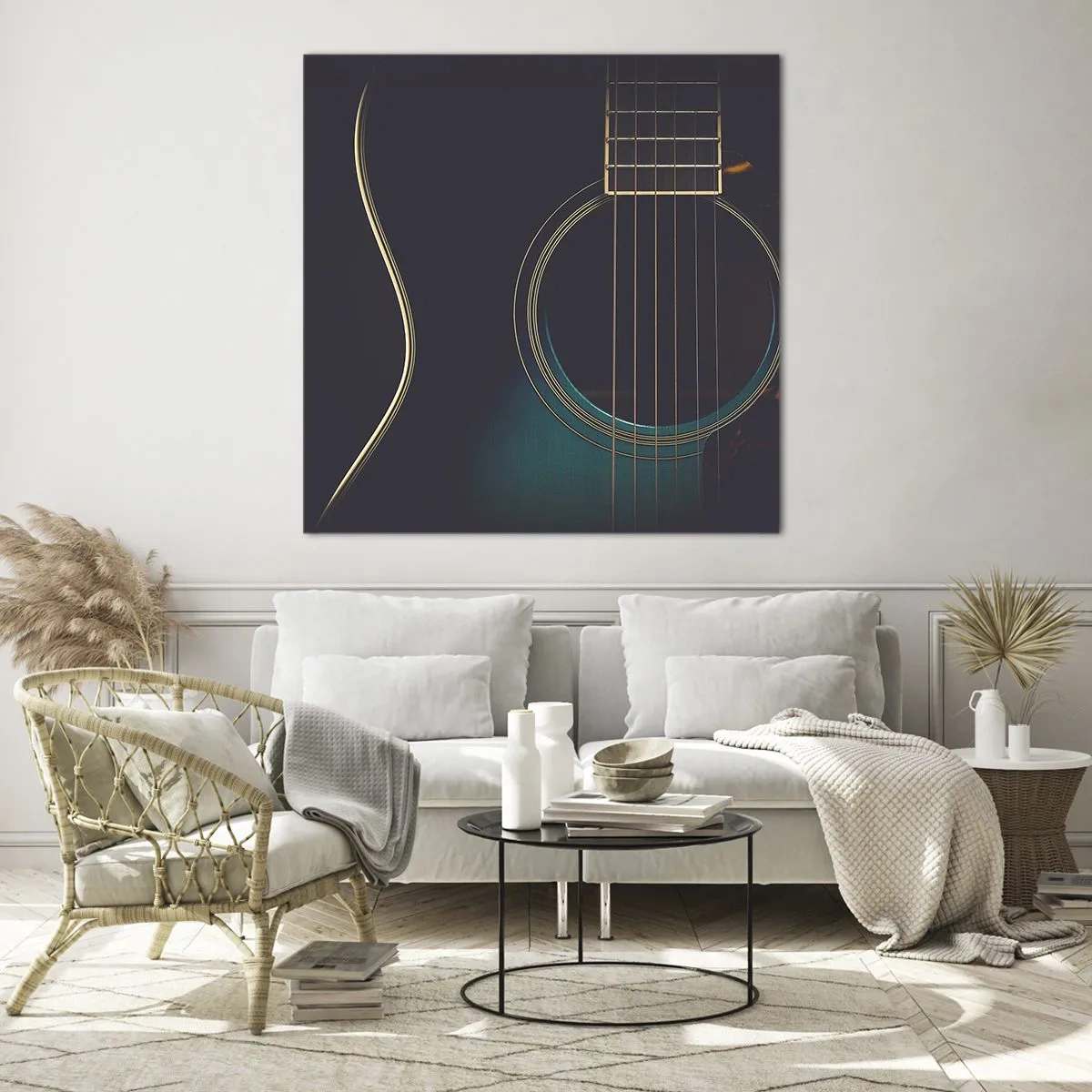 Obraz na skle - Okamžik, než to zazní - 60x60 cm