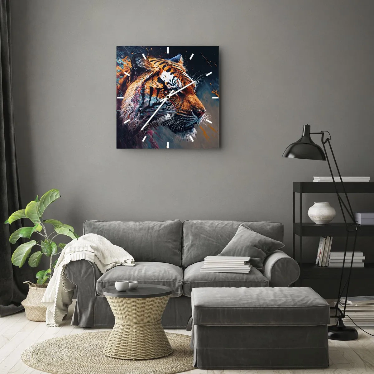 Nástěnné hodiny - Divoká krása - 30x30 cm