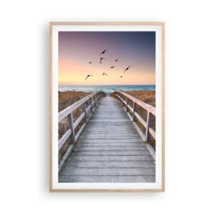 Plakát v rámu světlý dub - Prostor pro vzestupy - 61x91 cm