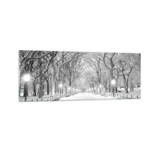 Obraz na skle - Čtyři roční období – zima - 140x50 cm