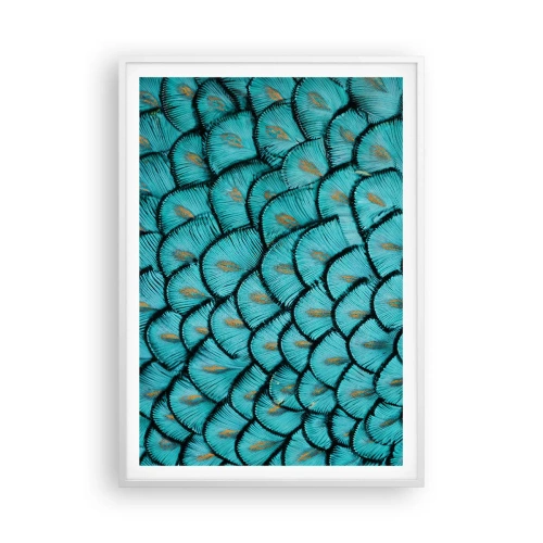 Plakát v bílém rámu - Velká slavnost peří - 70x100 cm