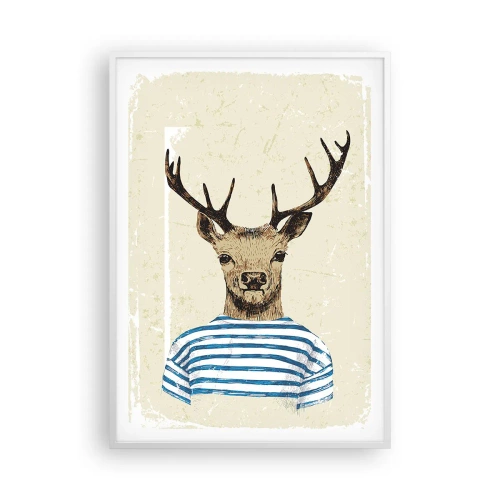 Plakát v bílém rámu - Protože mám rád pruhované košile! - 70x100 cm