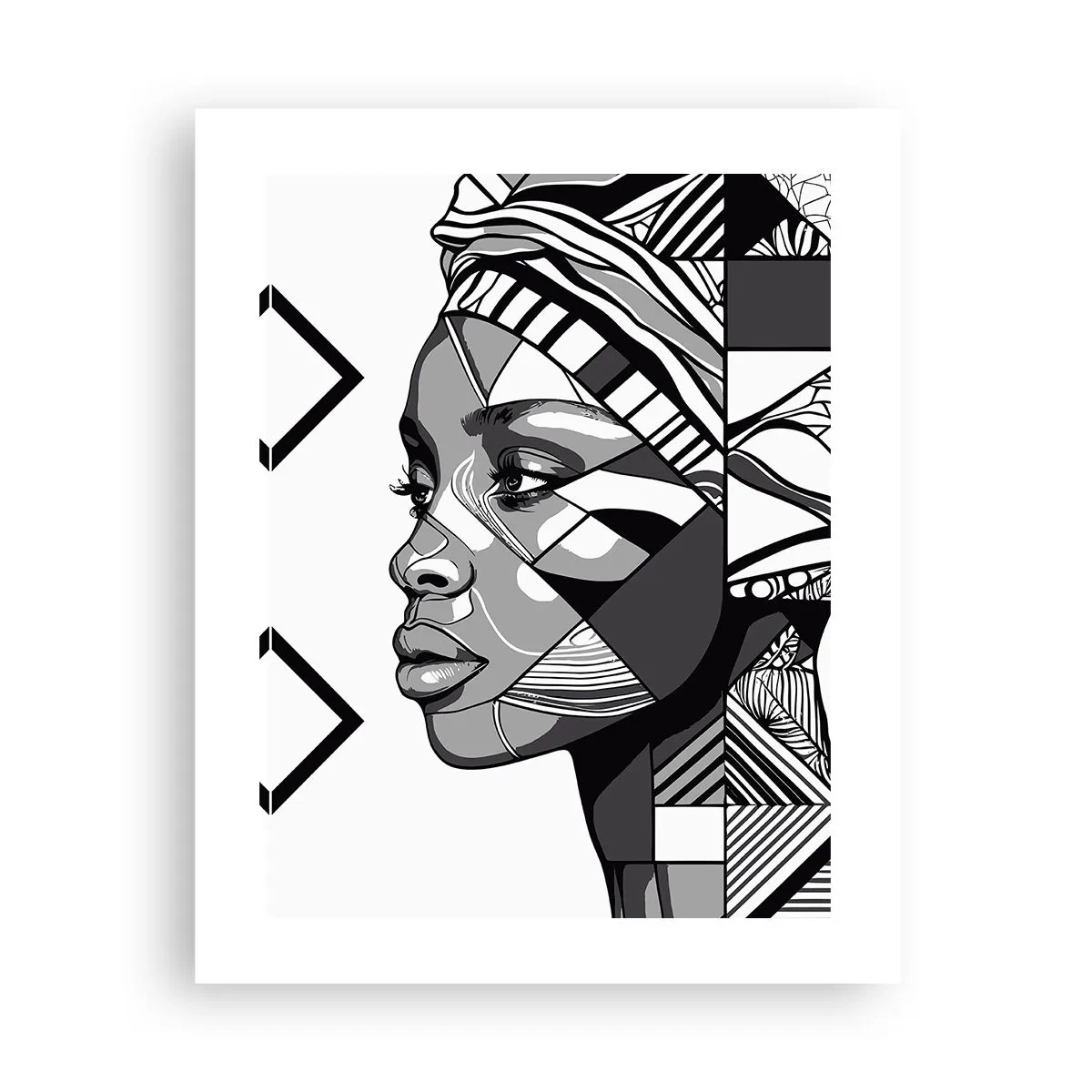 Plakát - Etnický portrét - 40x50 cm