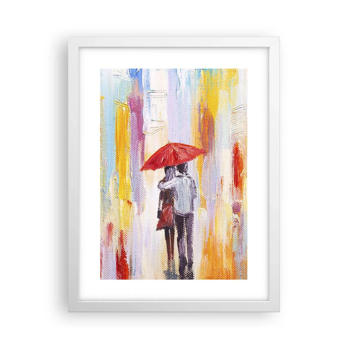Plakát v bílém rámu - Ať prší dál - 30x40 cm
