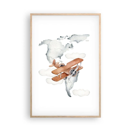 Plakát v rámu světlý dub - V průkopnickém duchu - 61x91 cm