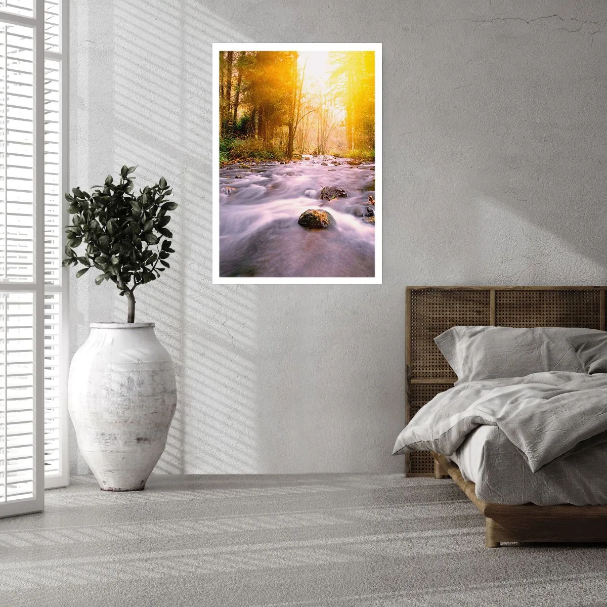 Plakát - Malachit ve stříbrně-zlaté podobě - 40x50 cm