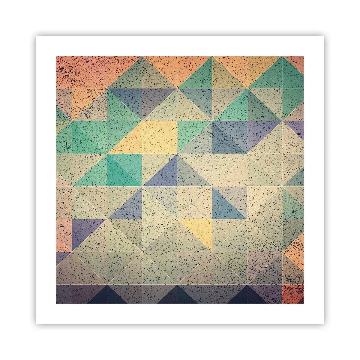 Plakát - Republika trojúhelníků - 50x50 cm