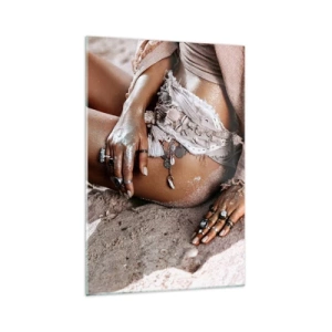 Obraz na skle - Vyplavena na břeh? - 70x100 cm