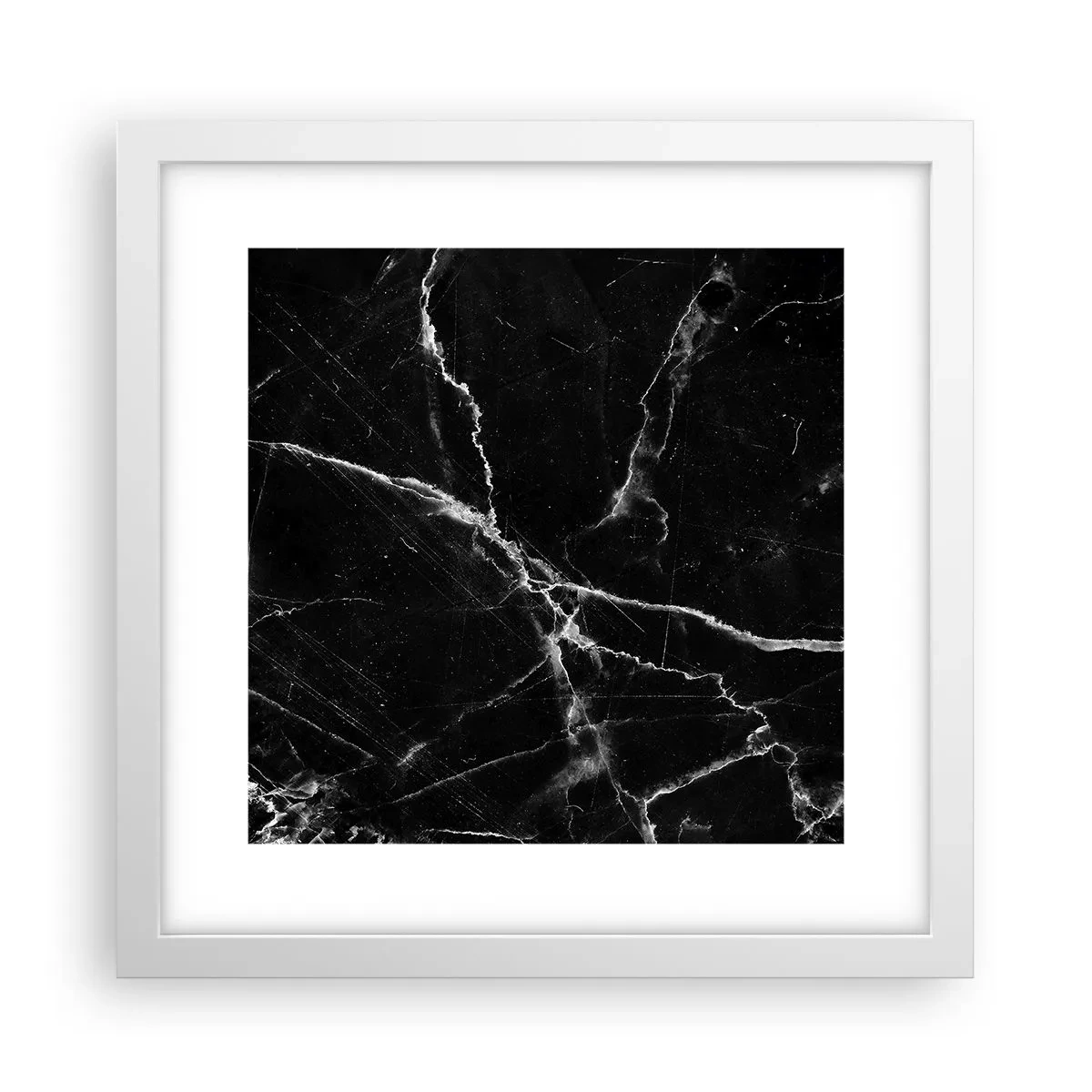 Plakát v bílém rámu - Tajemný život kamene - 30x30 cm