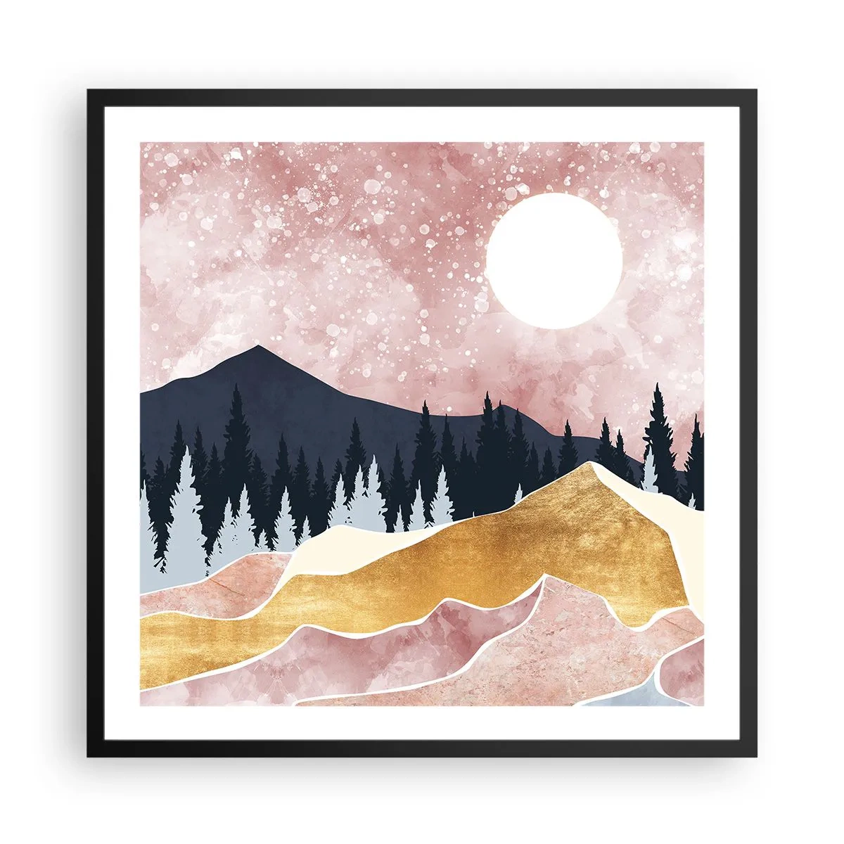 Plakát v černém rámu - Noční hlídka - 60x60 cm