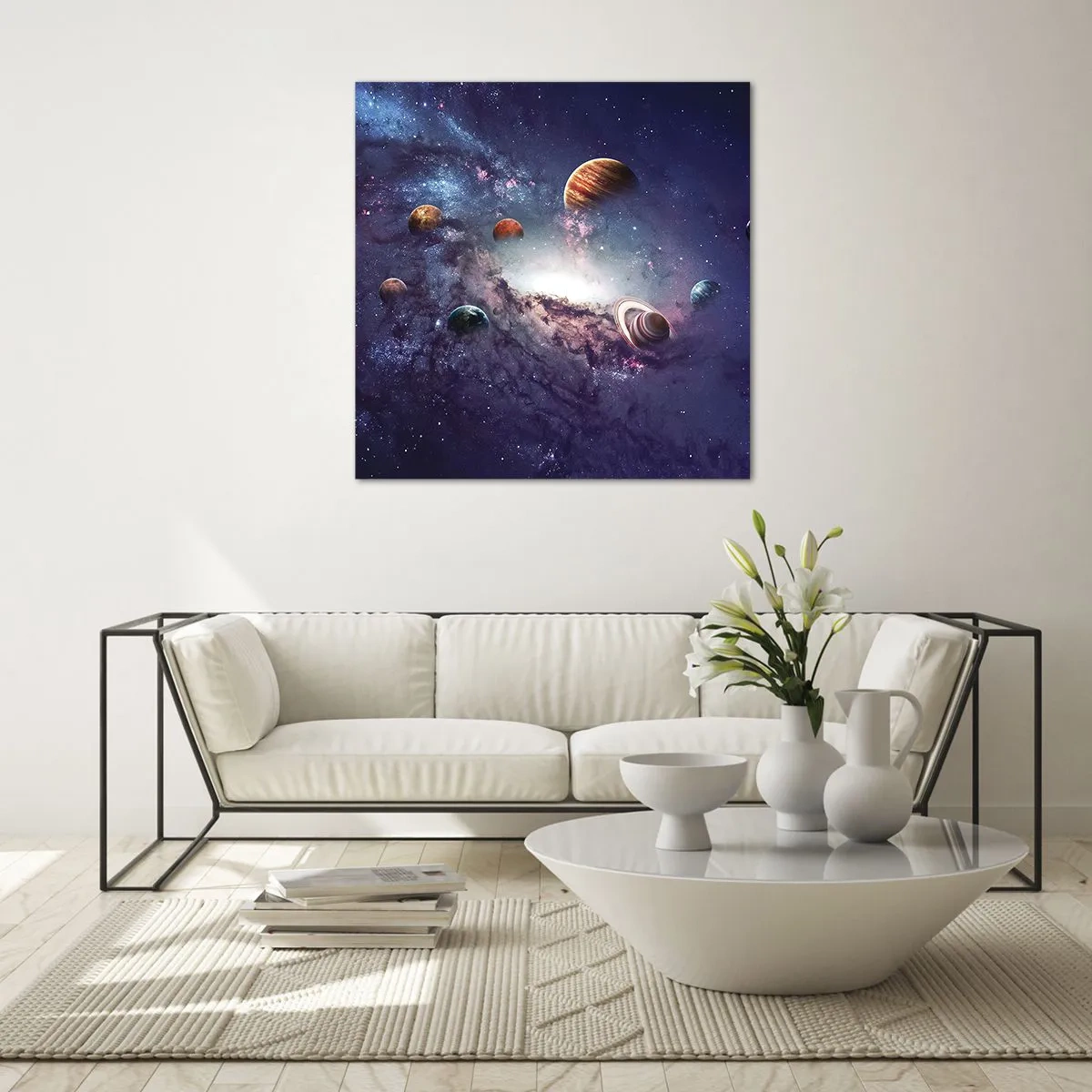 Obraz na skle - Slunce a tanec - 60x60 cm