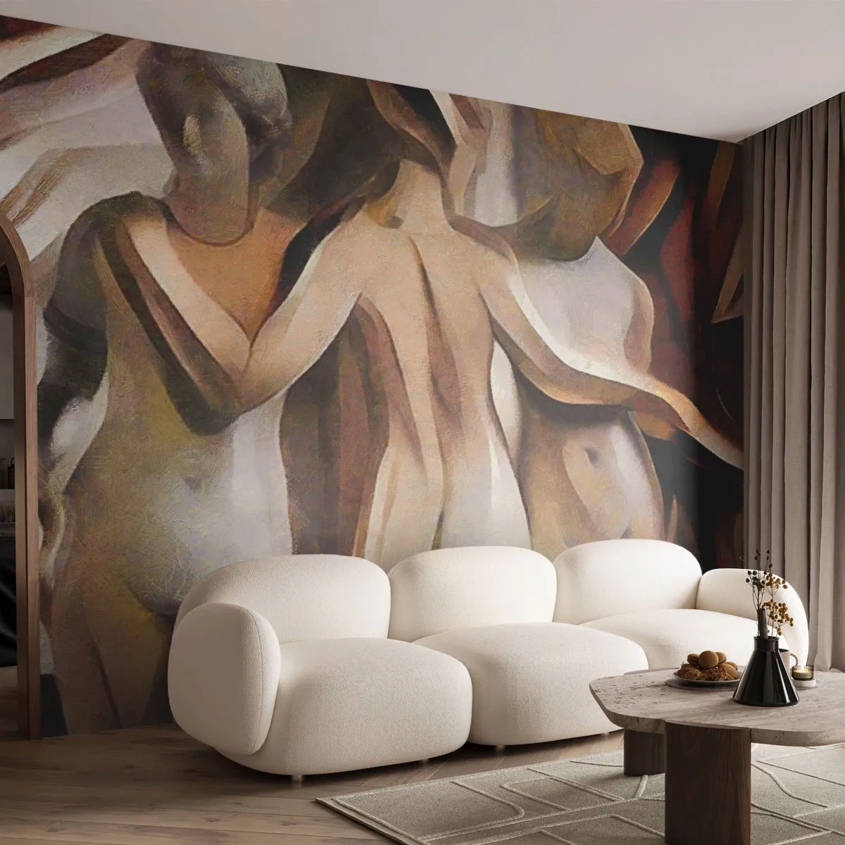 Fototapeta Samolepicí Deluxe Sticker - Tři Grácie 2.0 - Žena, Kubismus, Kus - 250x175 cm