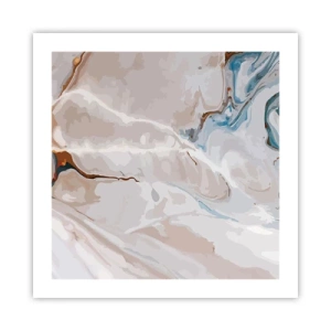 Plakát - Modré meandry pod bílou - 50x50 cm