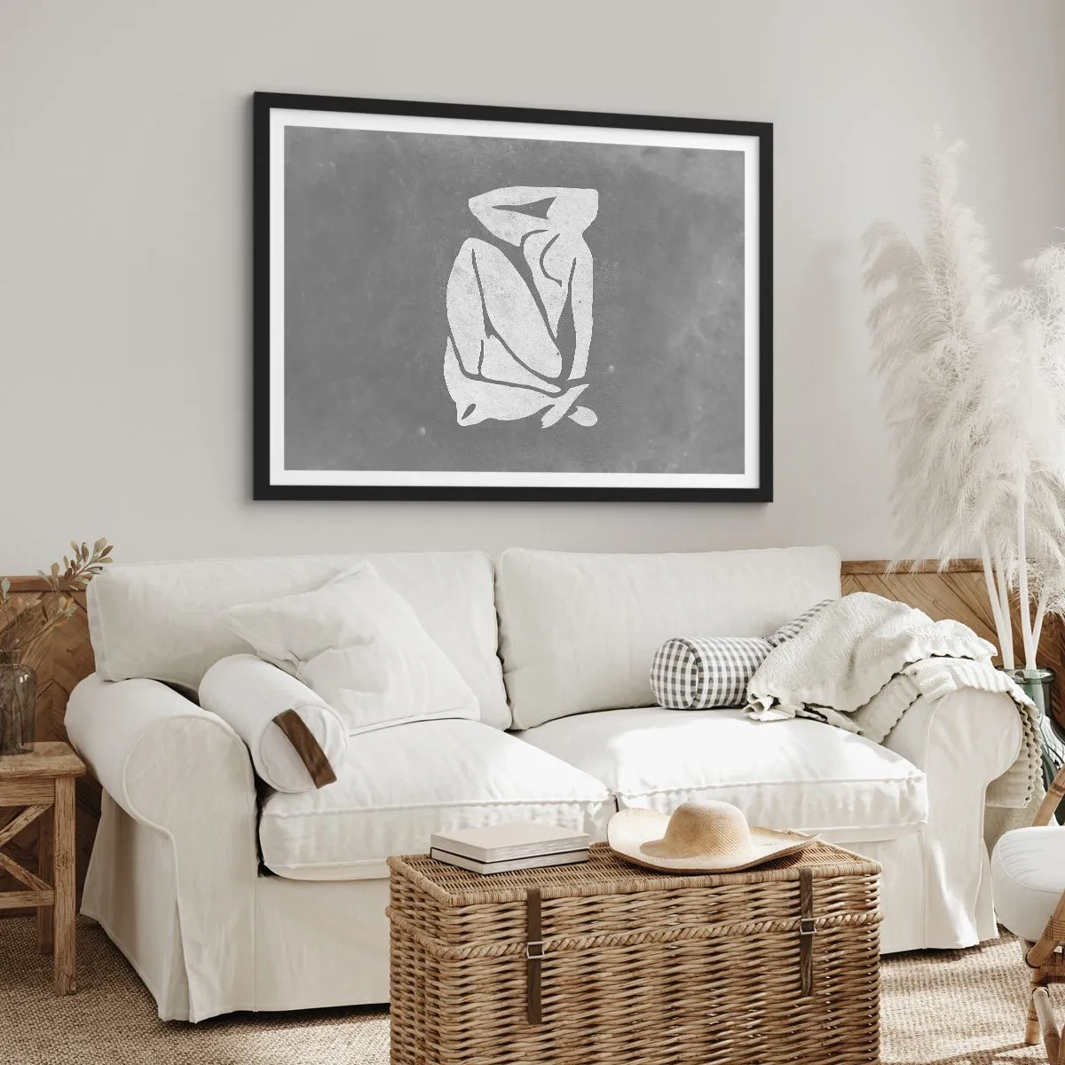 Plakát v černém rámu - V zádumčivosti - 100x70 cm