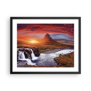 Plakát v černém rámu - Pohled na Středozem - 50x40 cm