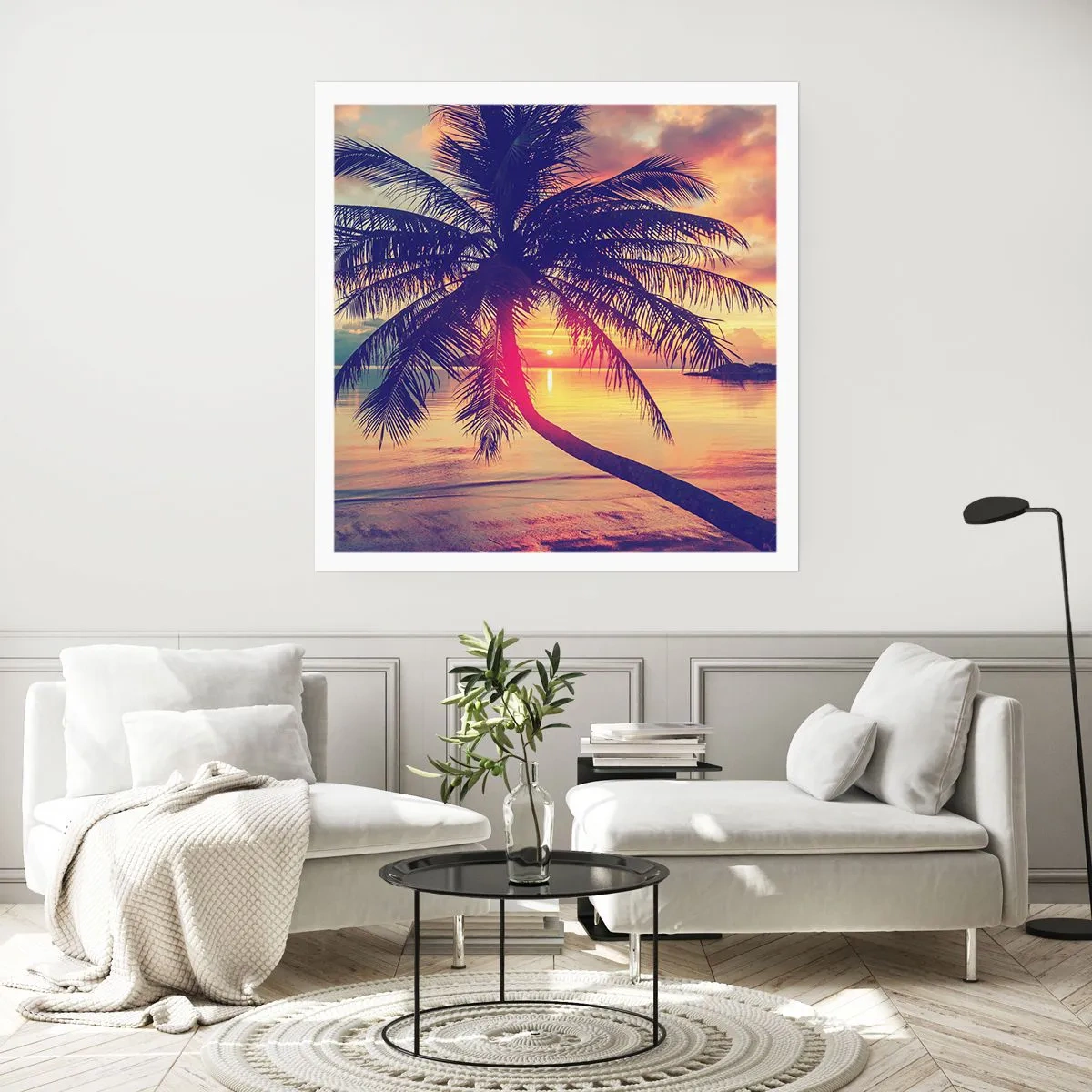Plakát - Večer pod palmami - 60x60 cm