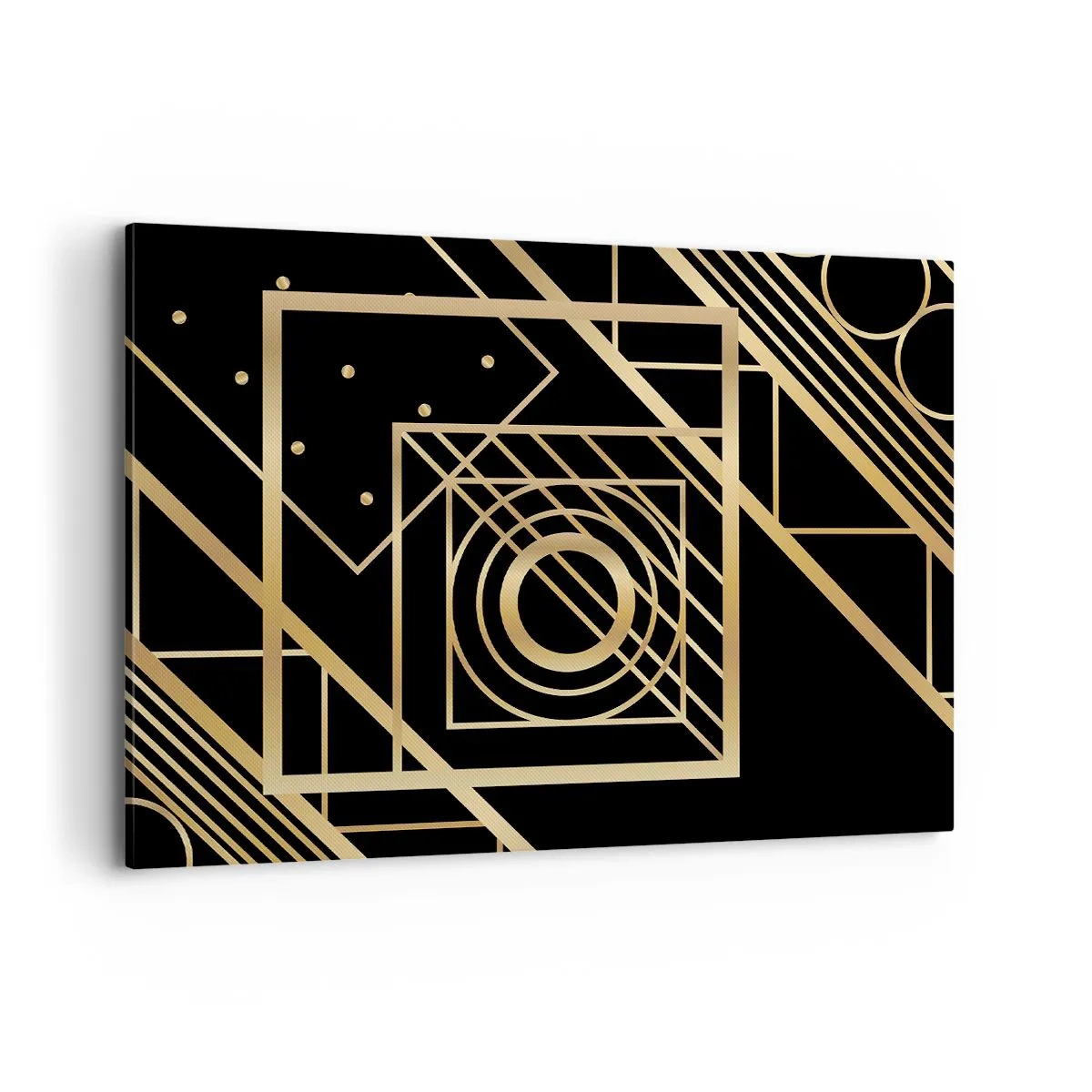 Obraz na plátně - Zlatá geometrie - 100x70 cm
