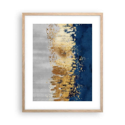 Plakát v rámu světlý dub - Moderní kompozice s jiskrou - 40x50 cm
