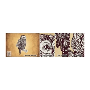 Vzor Fototapety Premium Canvas - Mistrovské ornamenty moudrosti - Sova, Pták, Zvíře - 100x30 cm